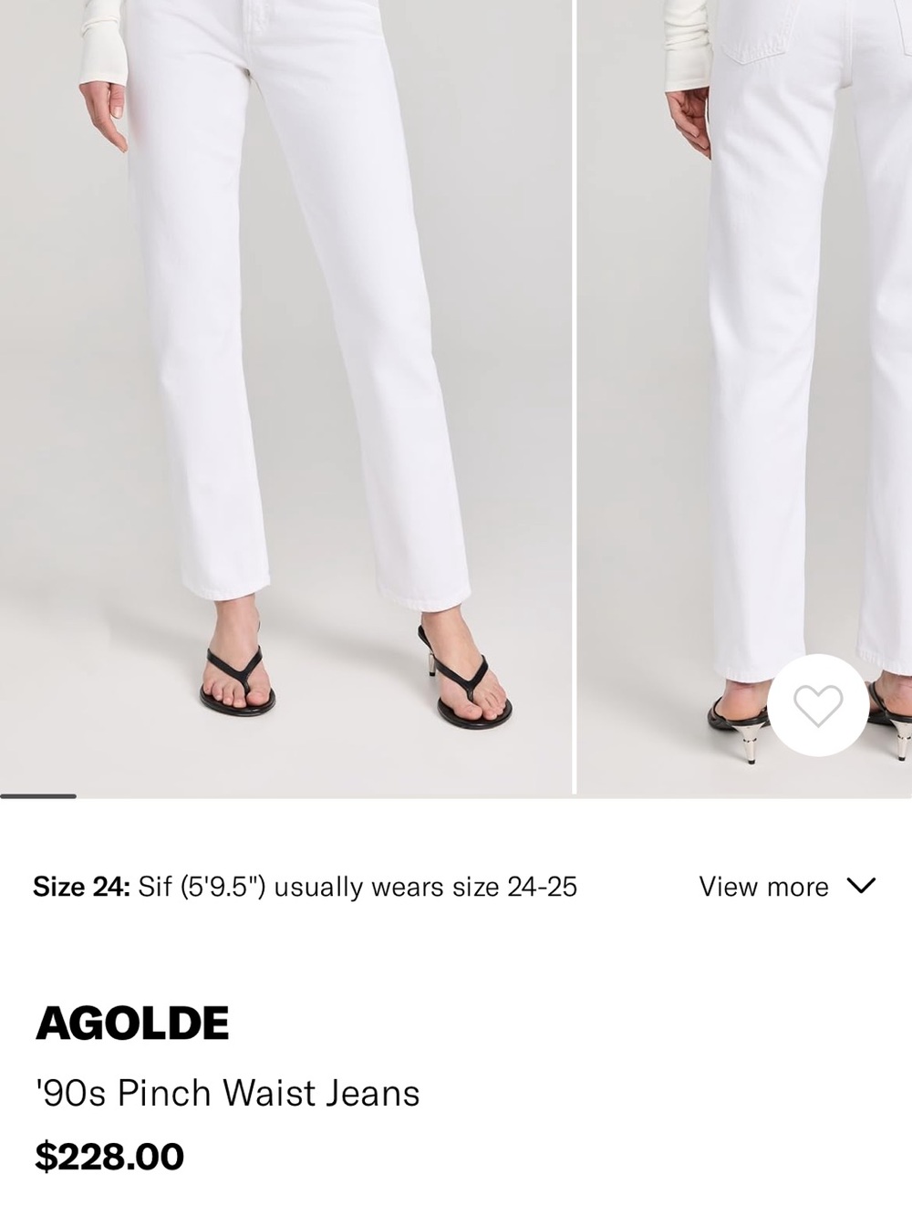 NWOT agolde 90’s pinch Straight-Leg Jeans